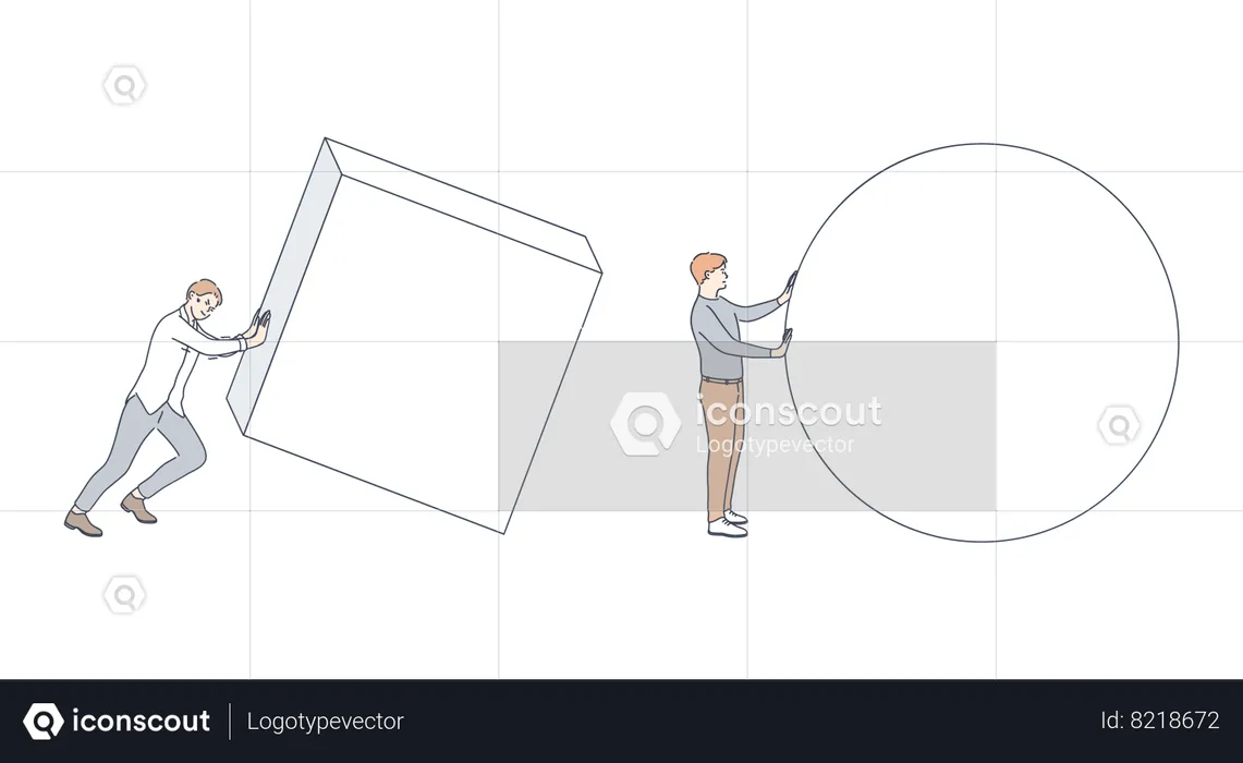 Different business strategy comparison concept  Illustration