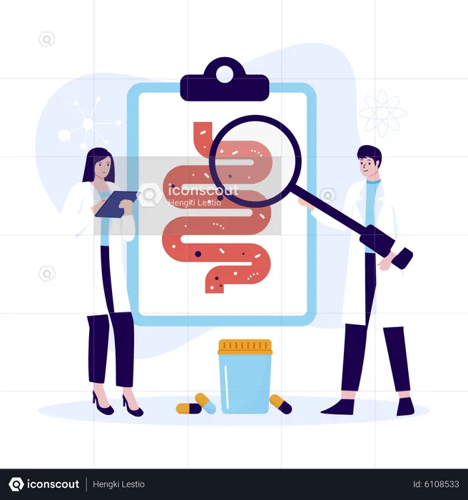 Digestive system checkup  Illustration