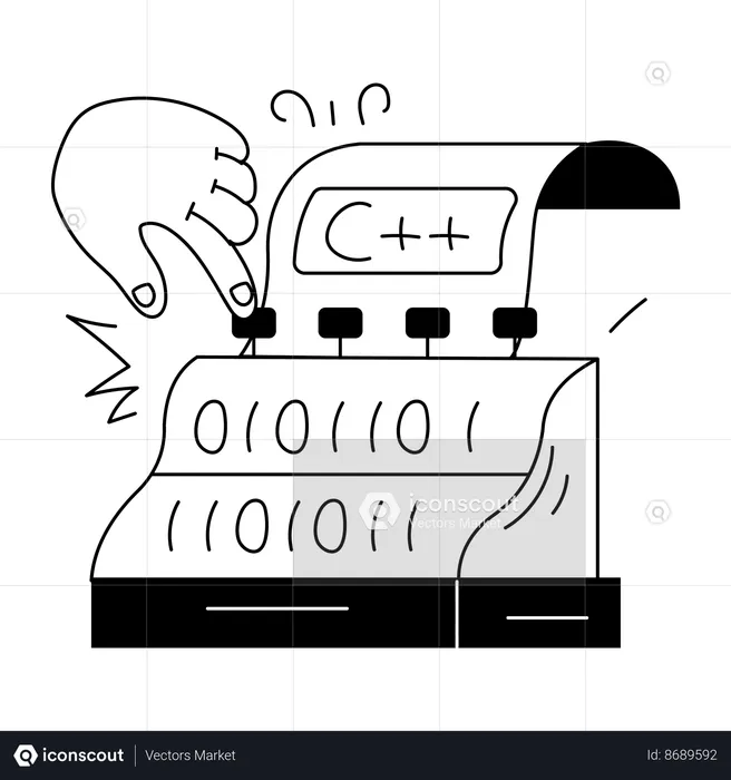 Digitação de script  Ilustração