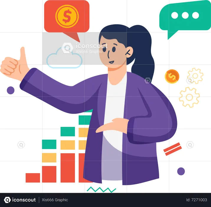 Best Digital Advertising analytics Illustration download in PNG