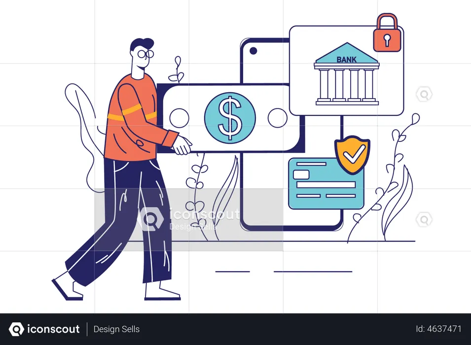 Digital Banking  Illustration