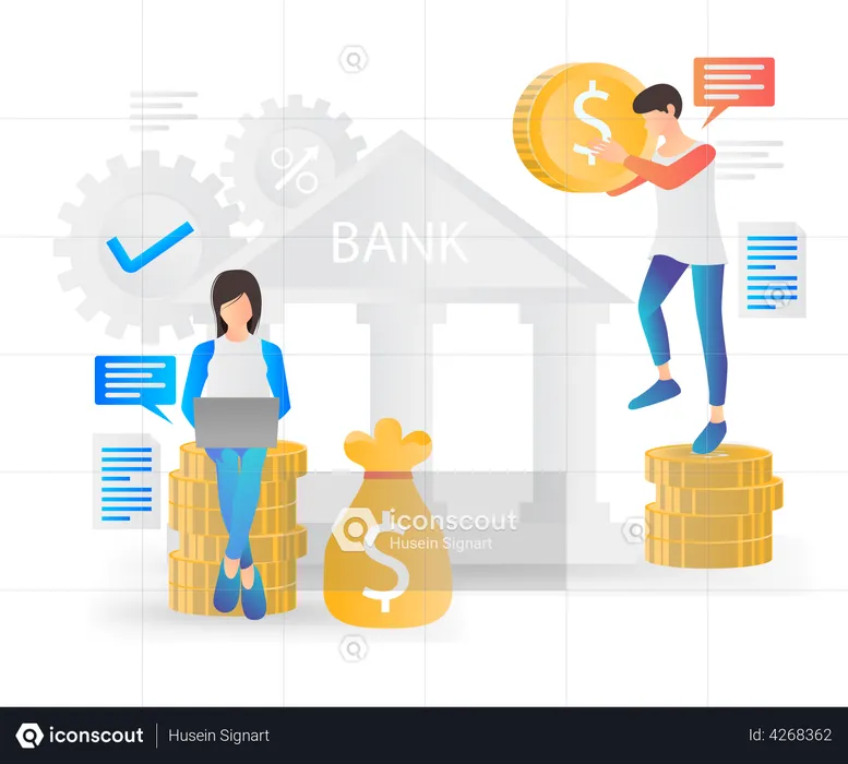 Digital Banking  Illustration