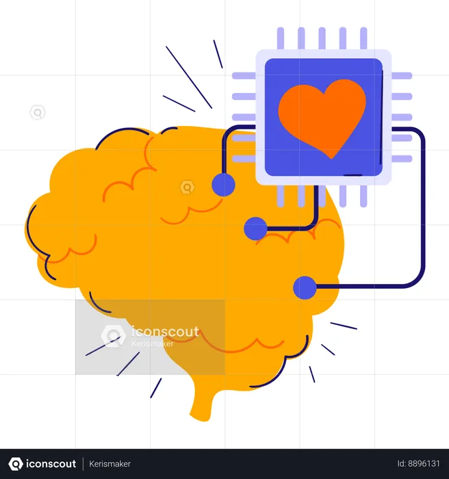 Digital Brain Core  Illustration