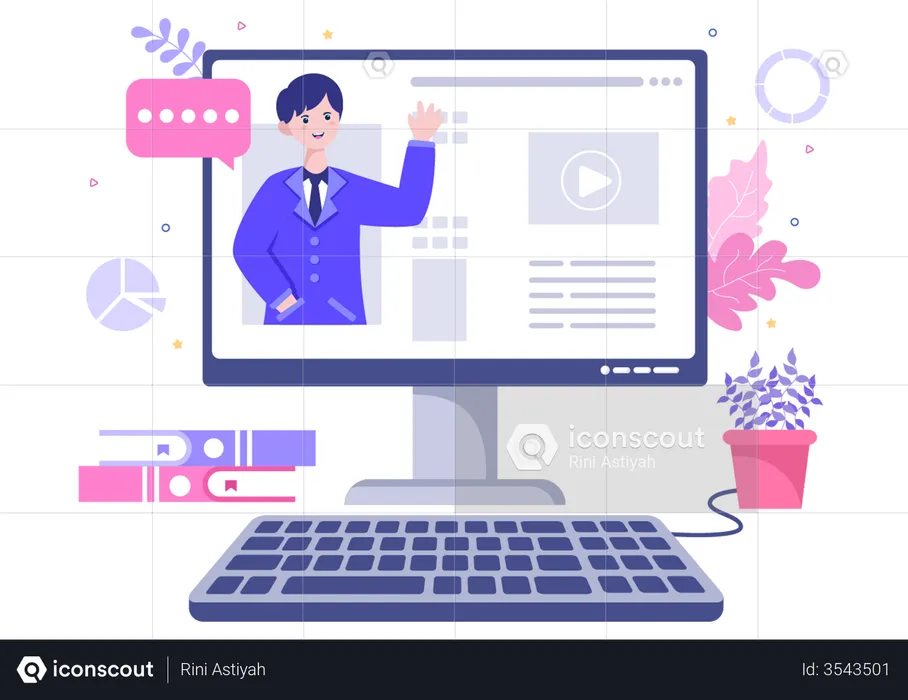 Digital business training  Illustration