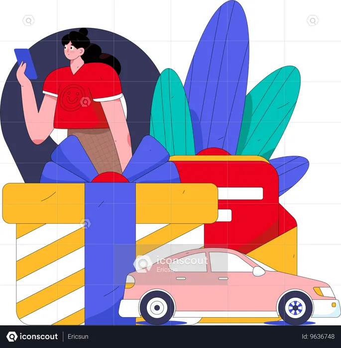 Digital Car Services  Illustration