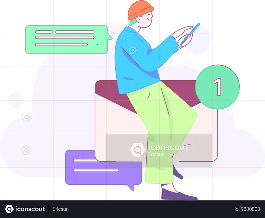 Digital Conversation  Illustration