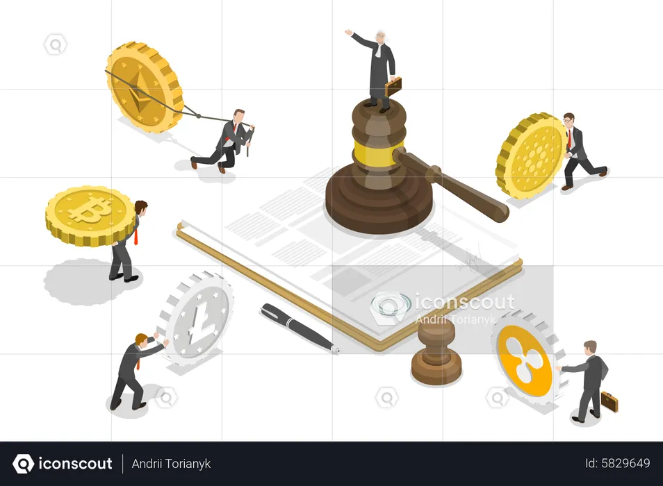 Digital currency legislation  Illustration