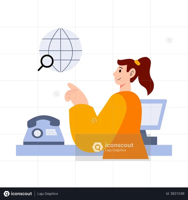 Digital Customer Support Illustration  Illustration