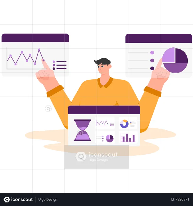 Digital Data Analyst Project Management  Illustration