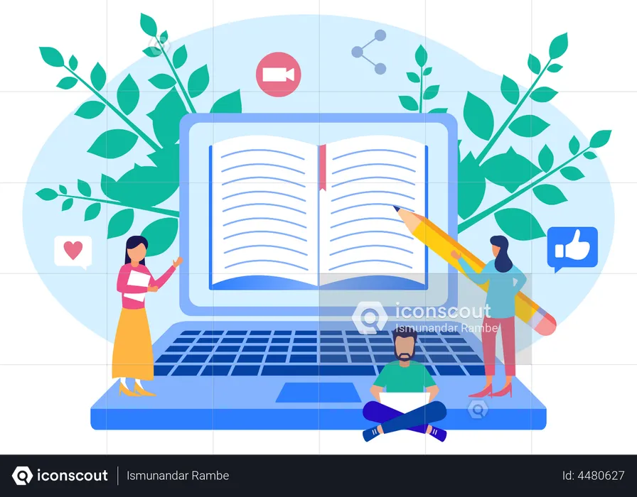 Digital education  Illustration