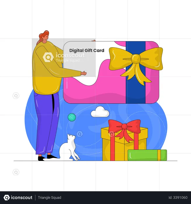 Digital Gift Card  Illustration