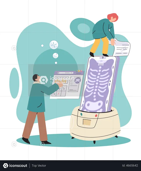 Digital health service  Illustration