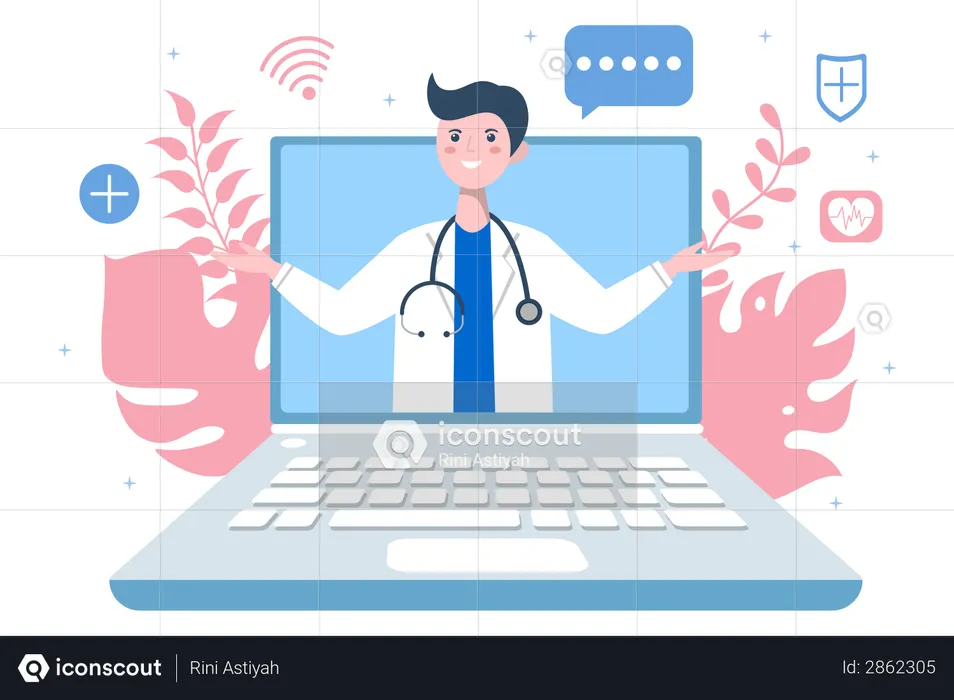 Digital Healthcare  Illustration