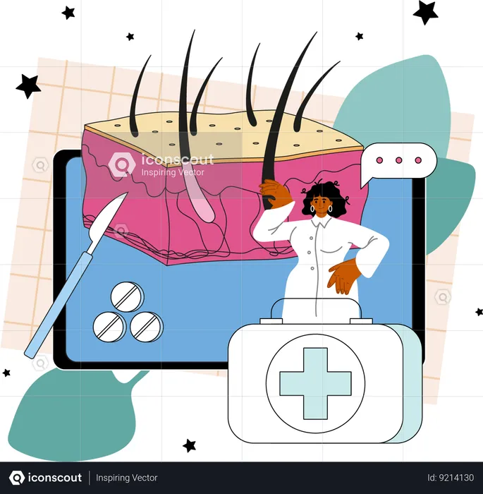 Digital healthcare  Illustration