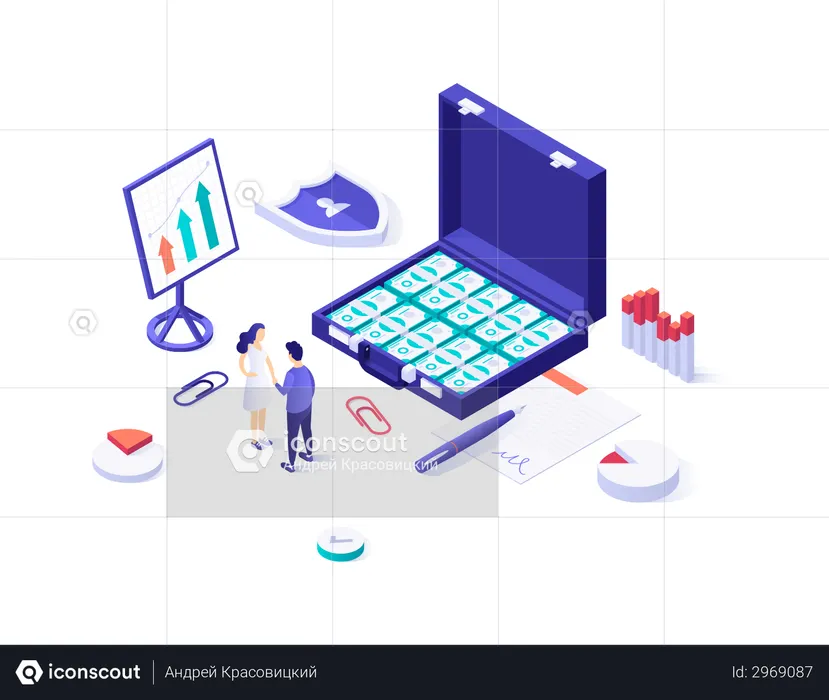 Digital Investment  Illustration