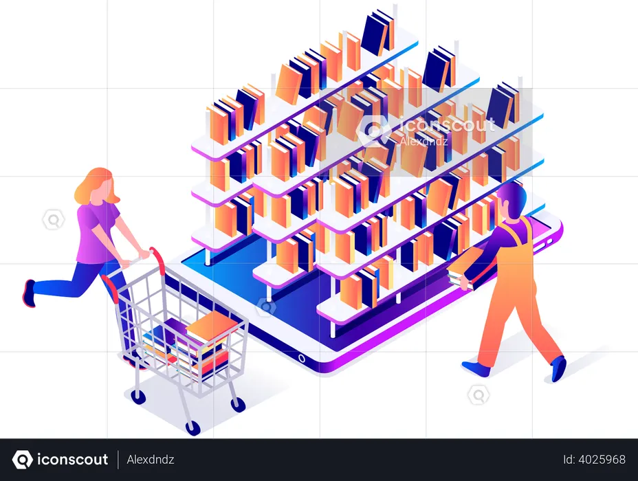 Best Premium Digital Library Illustration download in PNG & Vector format