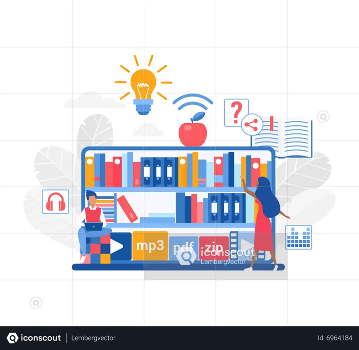 Digital Library  Illustration