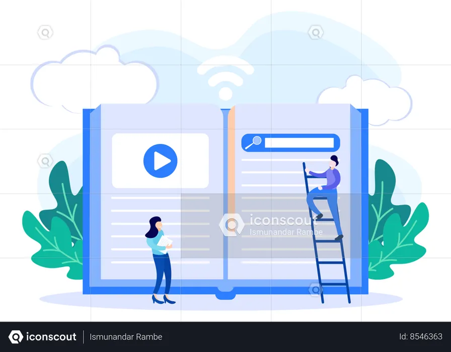 Digital Library  Illustration