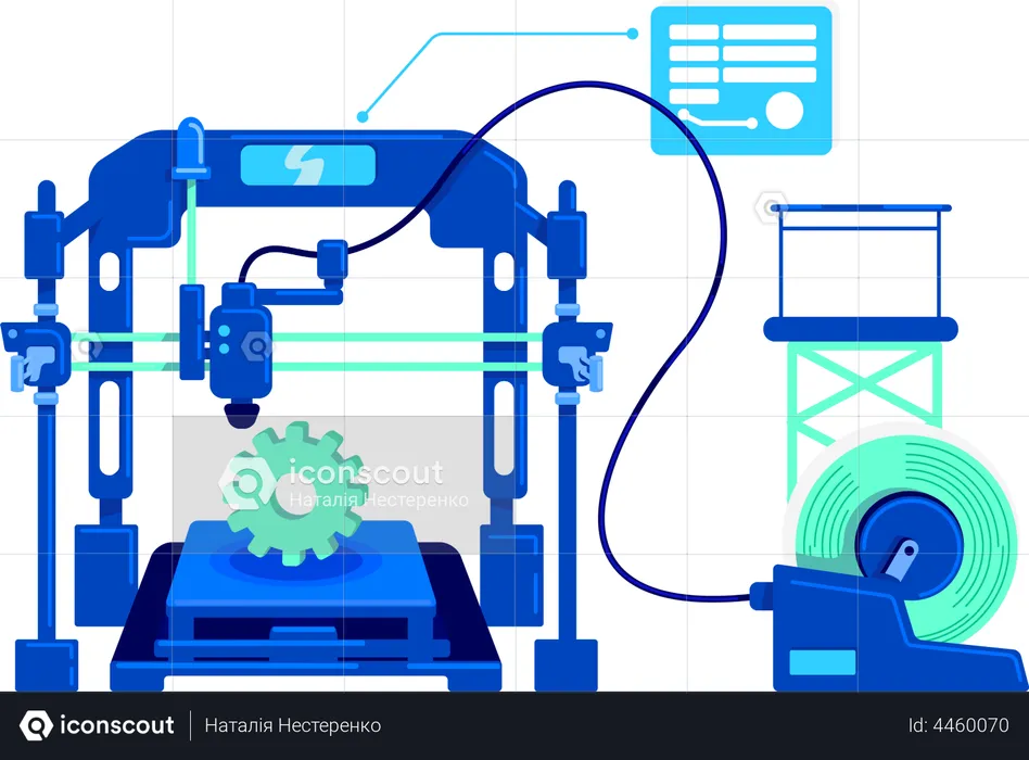 Digital manufacturing  Illustration
