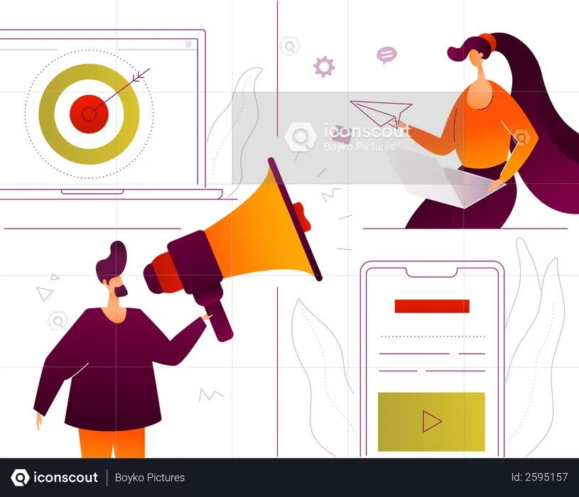 Digital marketing  Illustration