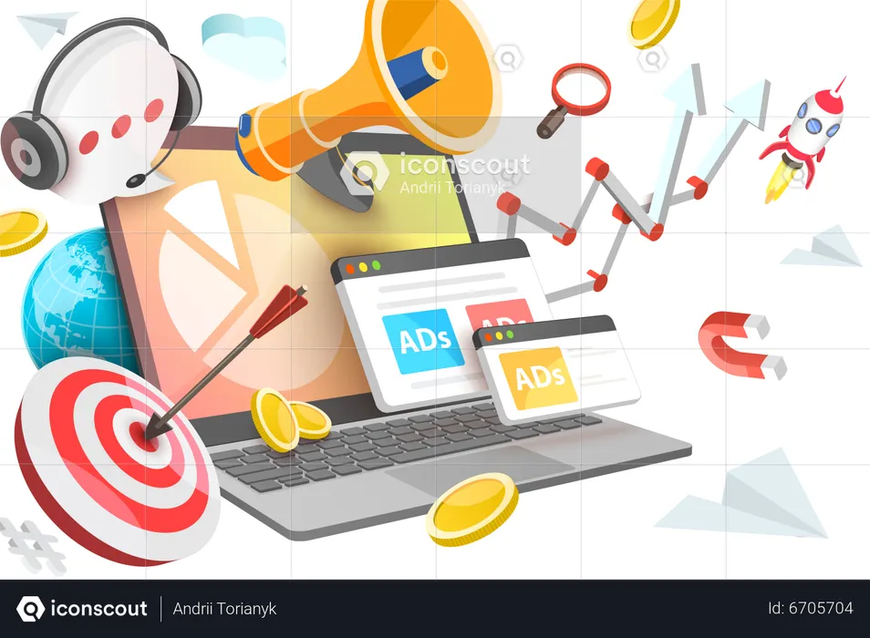 Digital Marketing Agency  Illustration