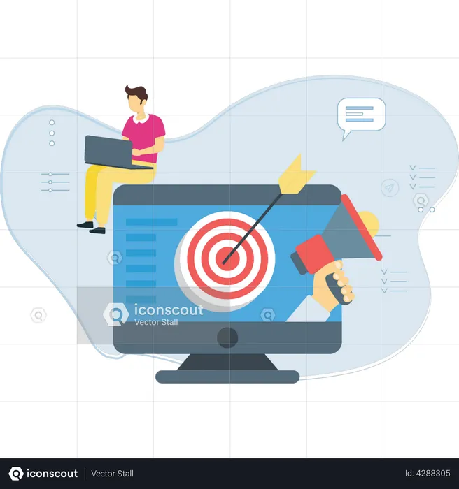 Digital marketing aim  Illustration