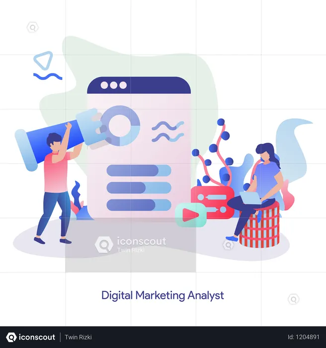 Digital Marketing Analyst  Illustration