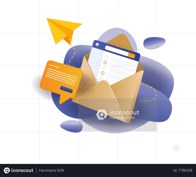 Digital marketing e-mail  Illustration