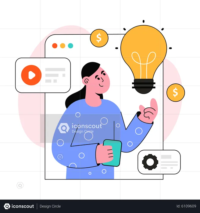 Digital Marketing idea  Illustration