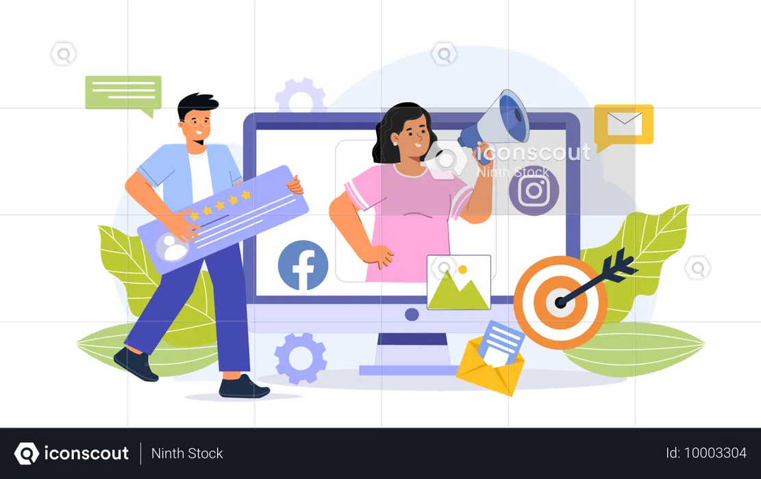 Digital Marketing  Illustration