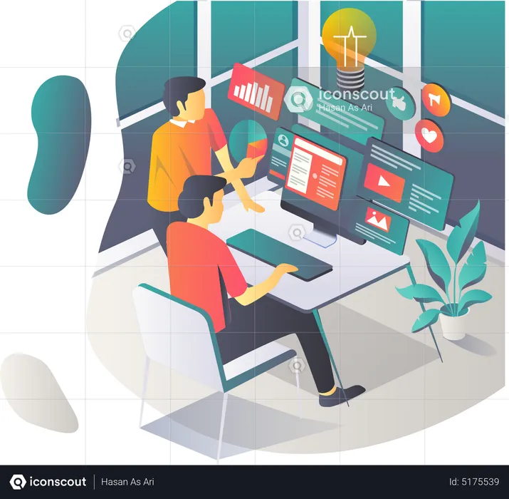 Digital marketing  Illustration