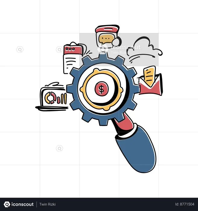 Digital Marketing  Illustration