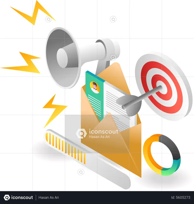 Digital marketing strategy email campaign  Illustration