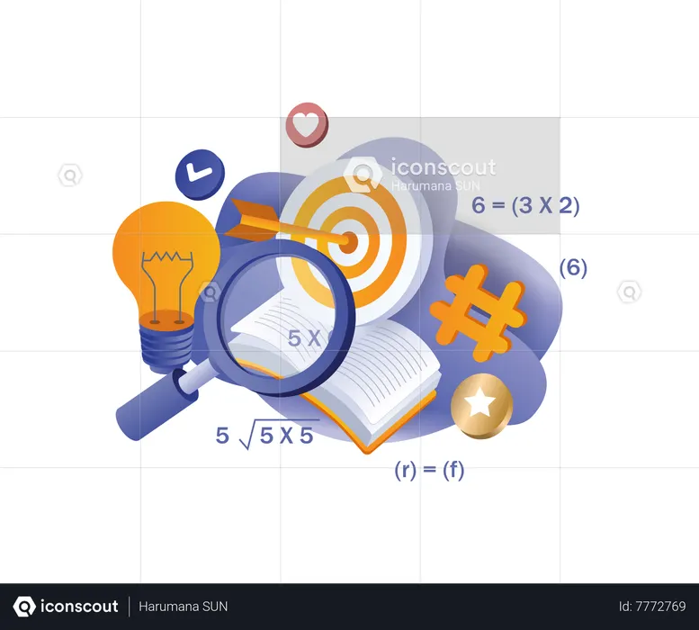 Digital marketing strategy hashtag formula  Illustration