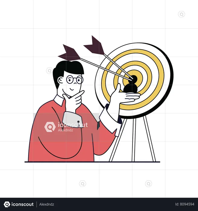 Digital Marketing target  Illustration