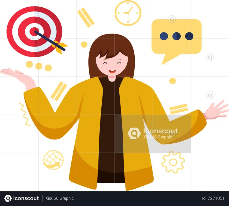 Digital Marketing Target  Illustration