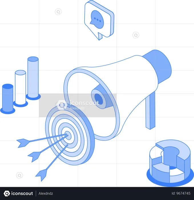 Digital marketing target  Illustration