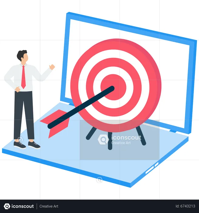 Digital marketing, targeting audience  Illustration