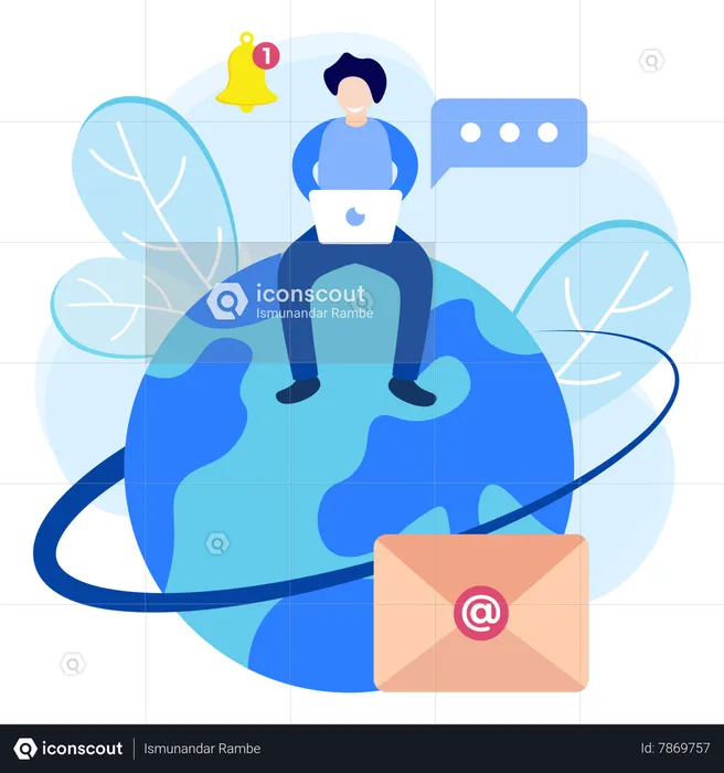 Digital Messaging Services  Illustration