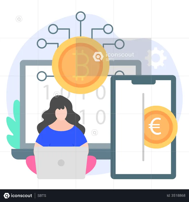 Digital Money  Illustration