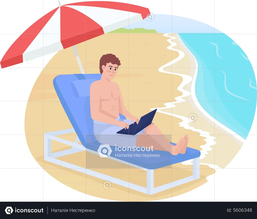 Digital nomad lifestyle  Illustration