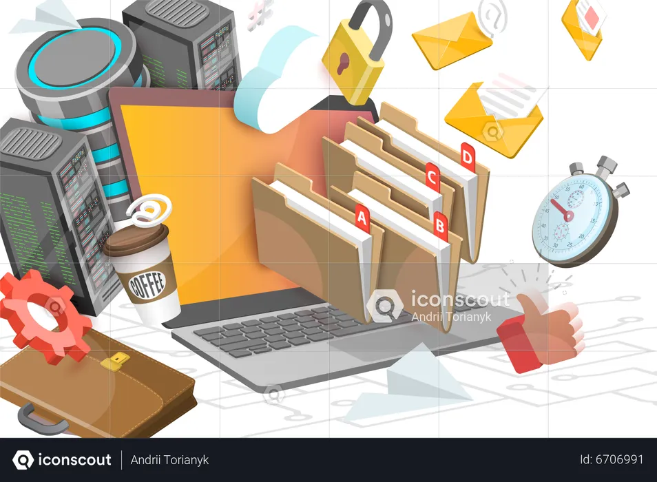 Digital Office  Illustration