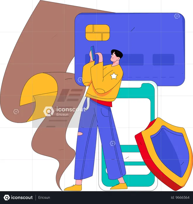 Digital payment security  Illustration