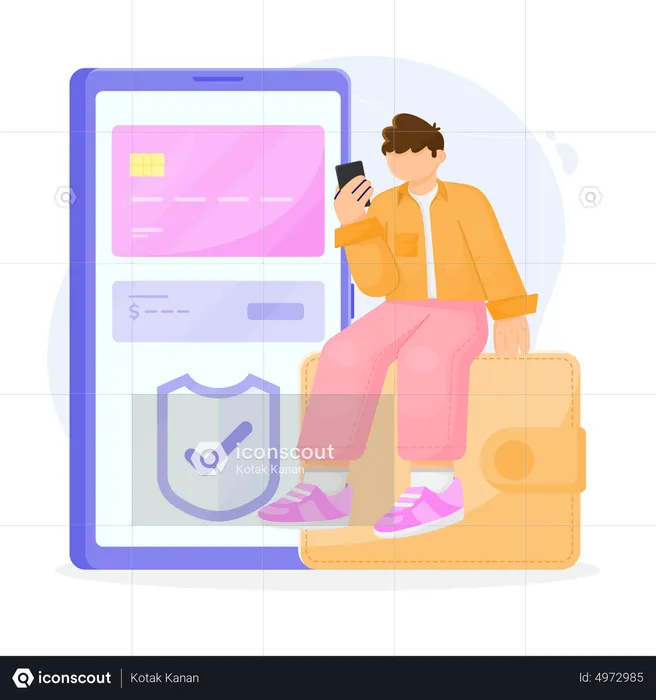 Digital payment security  Illustration