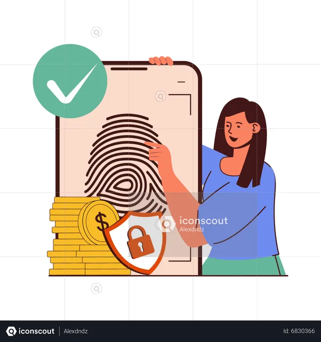 Digital Payment Security  Illustration