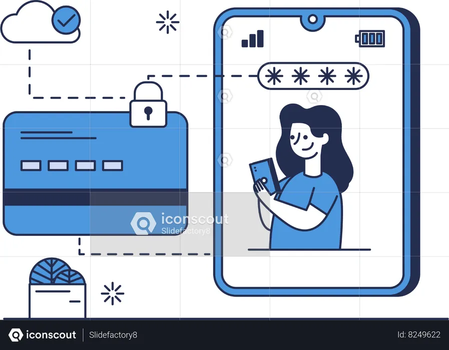 Digital payment security  Illustration