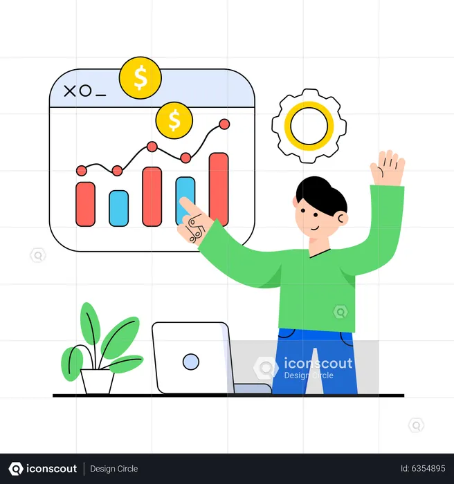 Digital Revenue  Illustration