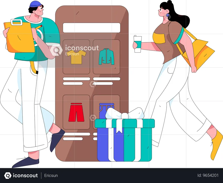 Digital Shopper  Illustration