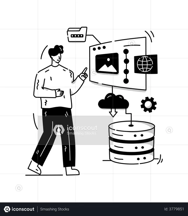 Digital Storage  Illustration
