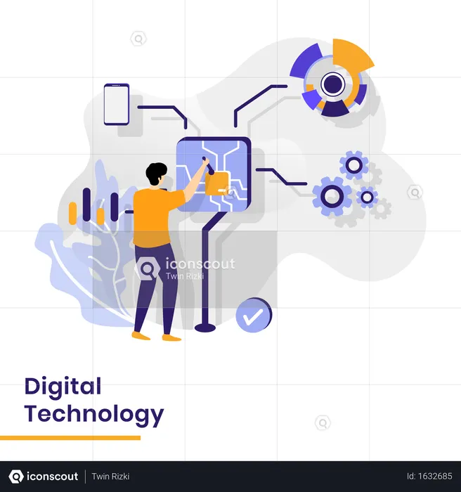 Digital Technology  Illustration